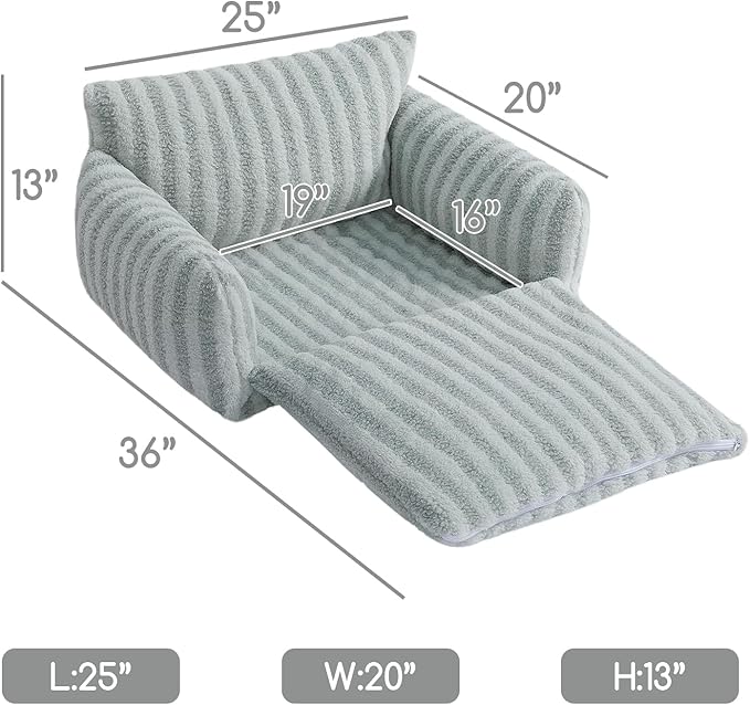 Hollypet Cat Bed Fluffy Plush Mutifuctional Double-Layer Soft Pet Couch Orthopedic Sofa Nest Beds for Small Cats and Dogs, Gray (25x20x13 inch)