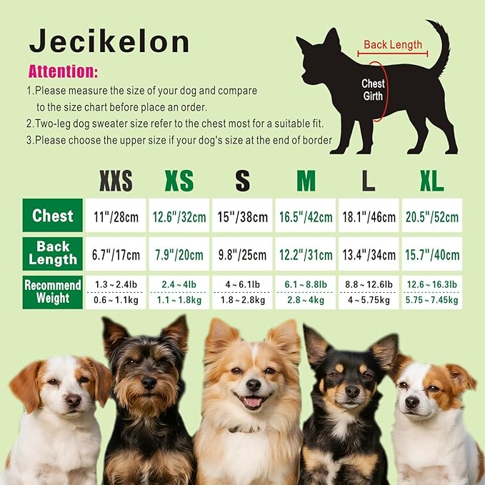 Jecikelon Dog Clothes Dogs Sweater Soft Puppies Clothing Winter Puppy Sweaters Warm Outfit for Dogs Small XXS XS Cat Apparel (Red, M)