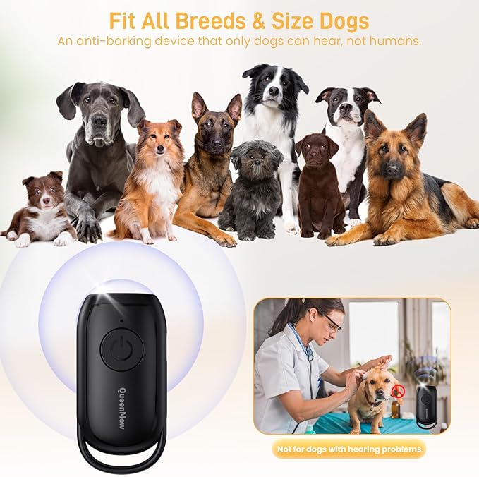 Anti Barking Device,26FT Dog Barking Control Devices,Portable Dog Barking Deterrent Devices,Handheld No Bark Dog Barking Control Device,Dog Behaviour Corrector IPX2 Waterproof Indoor & Outdoor Use