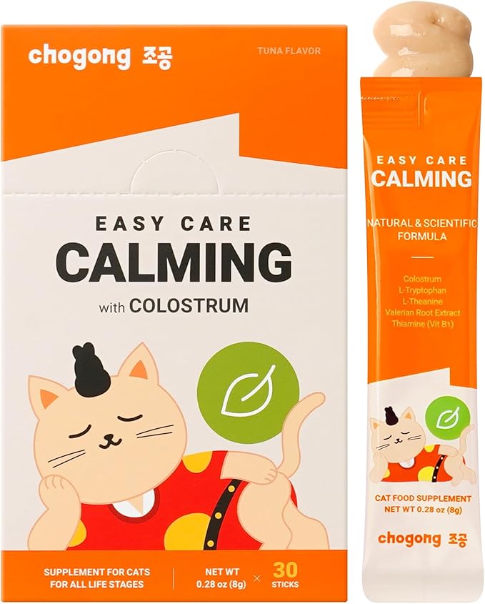 Easy Care Calming Supplement for Cats – All-in-One Support with Colostrum, 30 Sticks