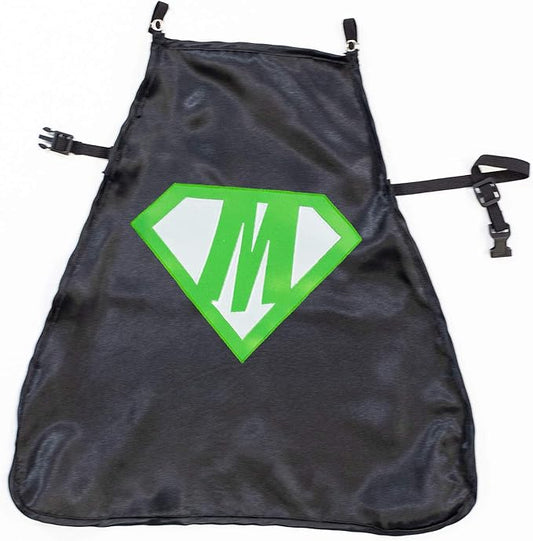 Everfan Personalized Dog Superhero Cape (Large 20" Long (20-55 lbs), Black)