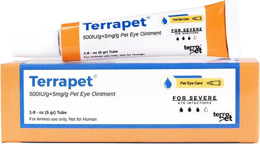 Pet Eye Cream Health for Dogs, Cats, Cattle, Sheep, Horse, Bird 1/8 oz /5gr, 1 Tube