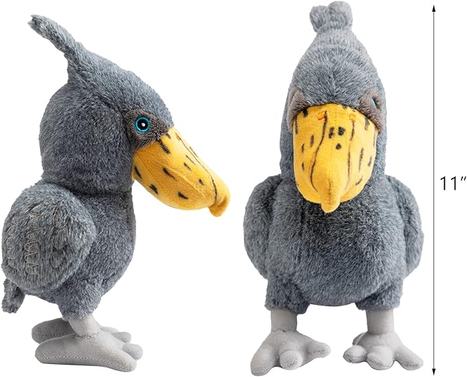 Hollypet Squeaky Plush Stuffed Durable Dog Toys, Cute Puppy Chew Toys for Small, Medium and Large Breed Dogs, Shoebill