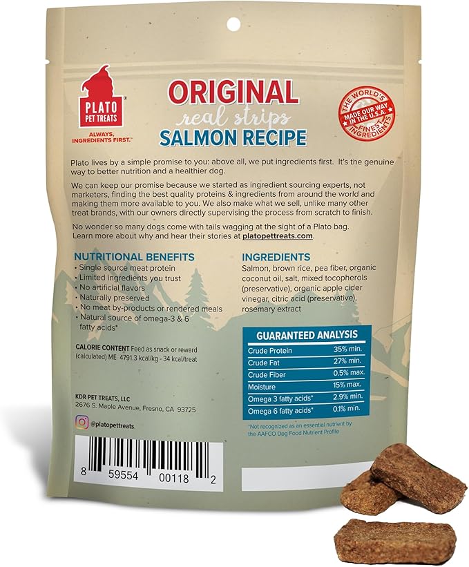 PLATO Original Real Strips Salmon 6oz