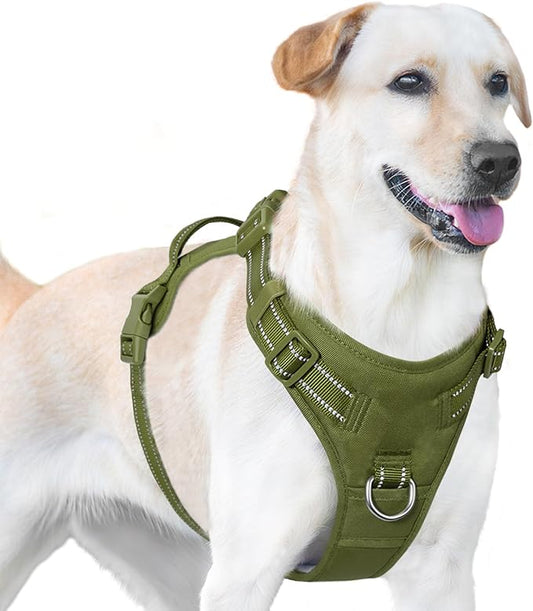 No Pull Dog Harness, Reflective Puppy Vest for Small Medium Large Sized Dog (Misty Green,XL)