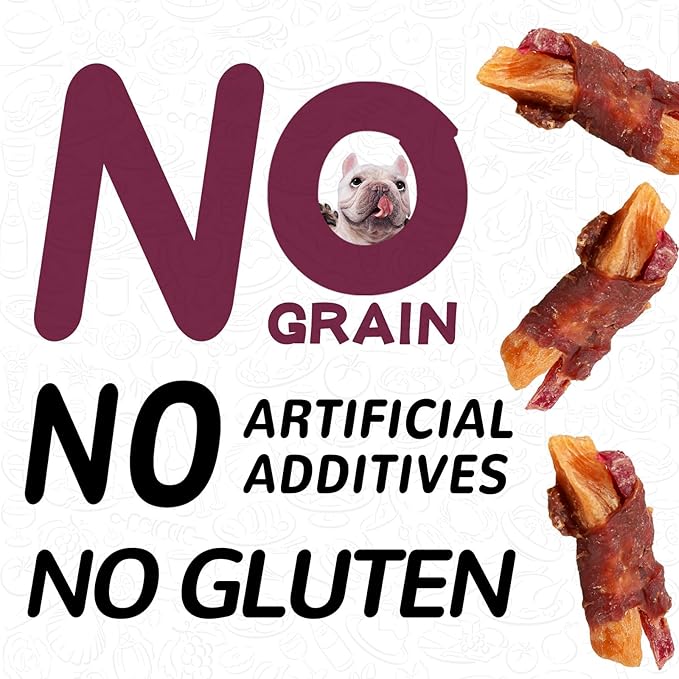 Duck & Sweet Potato Dog Treats, High Fiber Pet Treats for Medium Dogs, Healthy Chews Snack, High in Protein, 12.5 oz