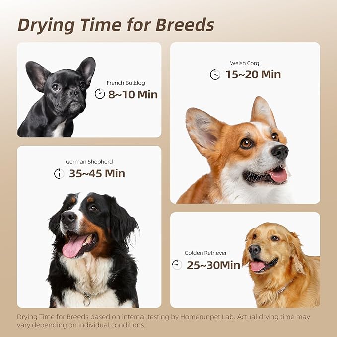 Dog Blow Dryer for Pet Grooming - Maximum 495ft/s High Velocity Pet Blow Dryer with Cool-Warm-Hot Cycle Mode, Adjustable Temp & Speed, Dog Dryer with 4 Nozzles and Up to 6.56ft Flexible Hose