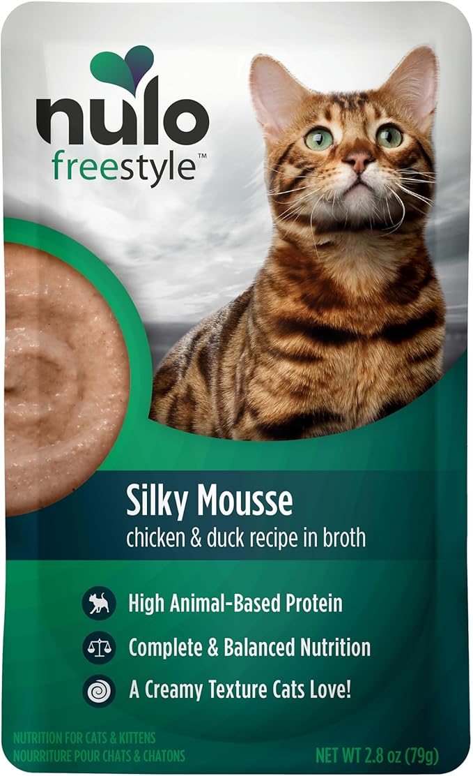 Nulo Freestyle Wet Cat Food 24 Pack Mousse, Smooth as Silk Texture with High Animal-Based Protein for Complete and Balanced Nutrition Your Kitten to Senior Cat will Crave