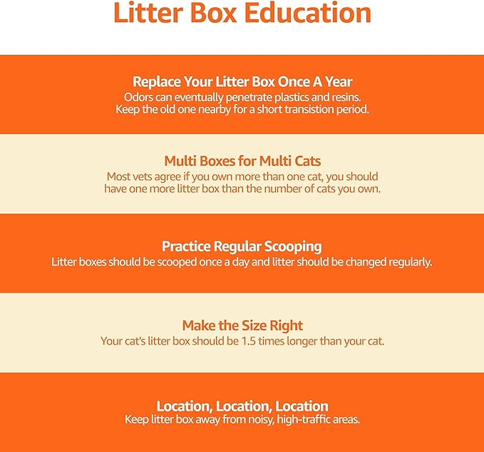 Amazon Basics No-Mess Hooded Enclosed Cat Litter Box, Large, Multicolor, 24 in x 18 in x 17 in