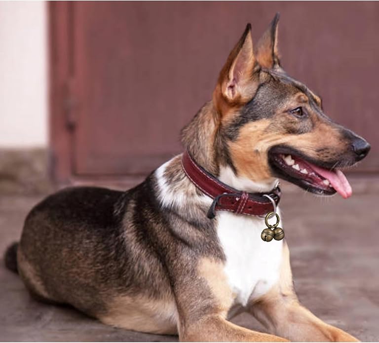 Dog Bells for Pet Tracking, 4 Extra Loud Dog and Cat Bells for Collar,Copper Bells with Quick Clips