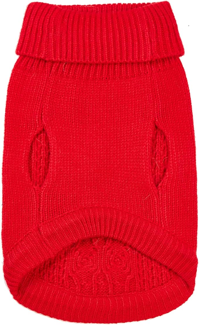 Stretchy Cat Sweater - 17 Colors & 6 Sizes | Snug Winter-Ready Knit for Boy/Girl Cats & Kittens(Red, Medium)