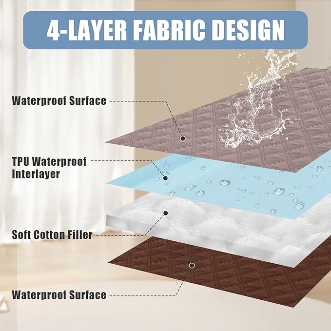 Smiry Waterproof Dog Blanket, Reversible Dog Bed Cover Pet Blanket, Soft Pet Couch Covers for Sofa Washable, Bed Couch Sofa Furniture Protector for Puppy Cat Kids (30"x70", Greyish Brown/Brown)