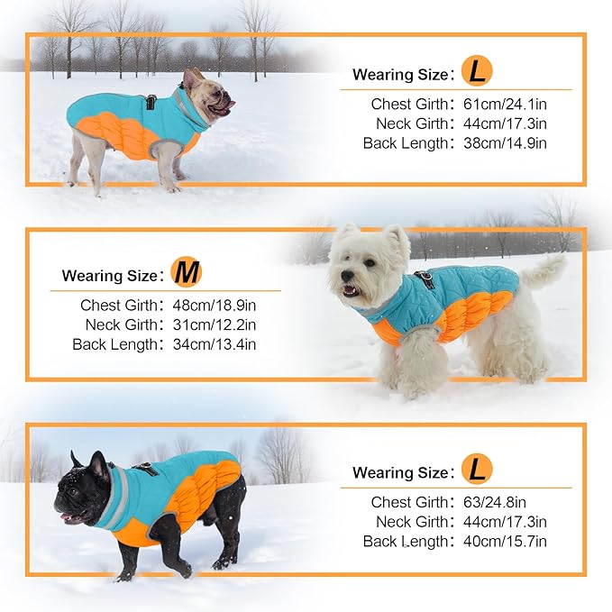 Warm Dog Coats for Large Dogs, Waterproof Dog Jacket with Harness Built in, Zipper Clousure, Fleece Lining, Turtleneck, for Cold Weather, Snowsuit for German Shepherd, Weimaraner, Labrado XXXL