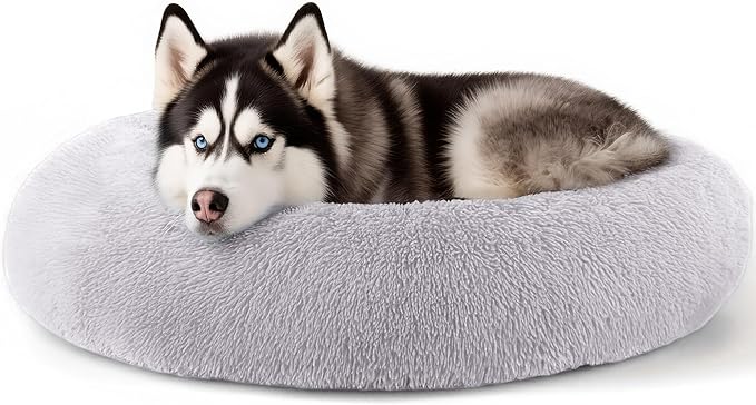Extra Large Dog Beds, 36 Inch Human Dog Anxiety Relief Squishmallow Comfort Bed, Indestructible & Chew Proof Pet Beds (QianHui)