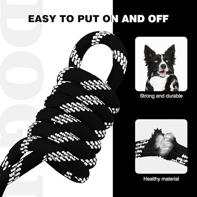 lynxking Slip Lead Dog Leash Reflective, Heavy Duty Comfortable Strong Rope for Large Medium Small Dogs No Pull Pet Training