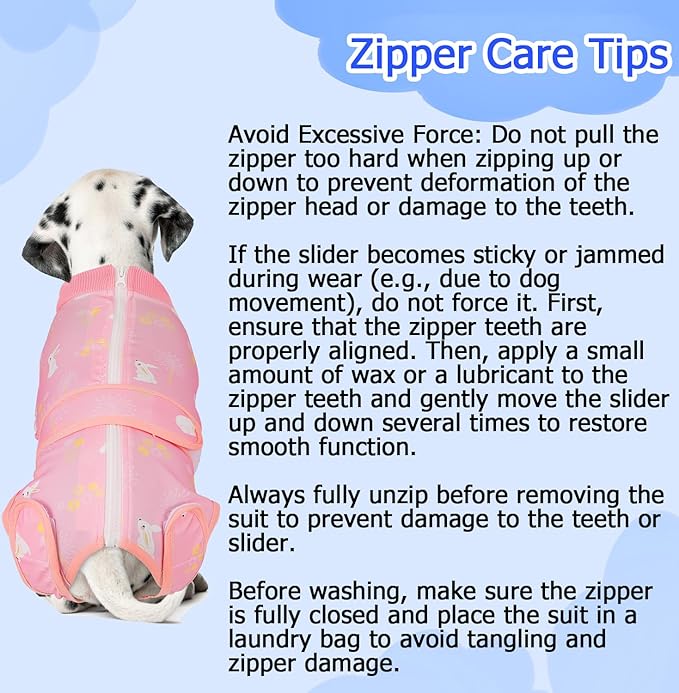 Lukovee Recovery Suit for Dogs, Zipper On Recovery Suit for Female Male Dog, Onesie Abdominal Wounds Cone E-Collar Alternative Prevent Licking Spay Recovery Suit (Medium, A-Pink)