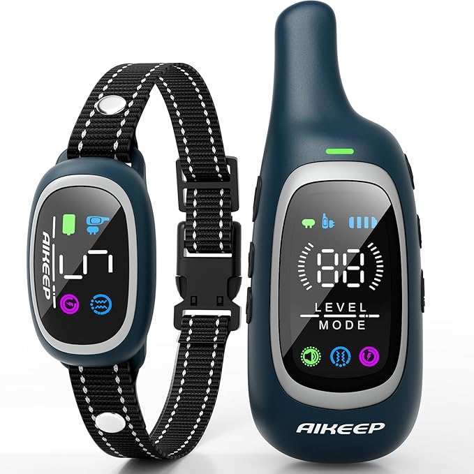 2-in-1 Dog Shock Collar and Bark Collar for Dogs – 3300FT Dog Training Collar with Remote, IP67 Waterproof e Collar with Anti-Bark/Beep/Vibration/Shock Modes for Small Medium Large Dog(8-120Lbs)