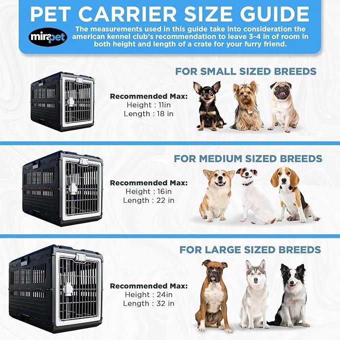 USA Pet Carrier & Crate 35" - Premium Collapsible Design for Medium Cats and Dogs - Portable Kennel for Indoor/Outdoor - 360° Ventilation & Hard Plastic Wall Protection (Orange Handle, Small)