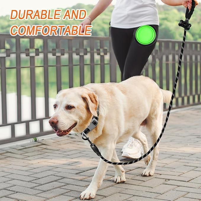 BARKBAY Dog Leashes for Large Dogs Heavy Duty Dog Leash 4/5/6 FT with Comfortable Padded Handle and Highly Reflective Threads for Medium Large Dogs Walking Training Running (5FT-1/2'',Black)