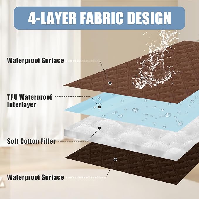 Smiry Waterproof Dog Blanket, Reversible Dog Bed Cover Pet Blanket, Soft Pet Couch Covers for Sofa Washable, Bed Couch Sofa Furniture Protector for Puppy Cat Kids (68"x82", Brown/Chocolate)