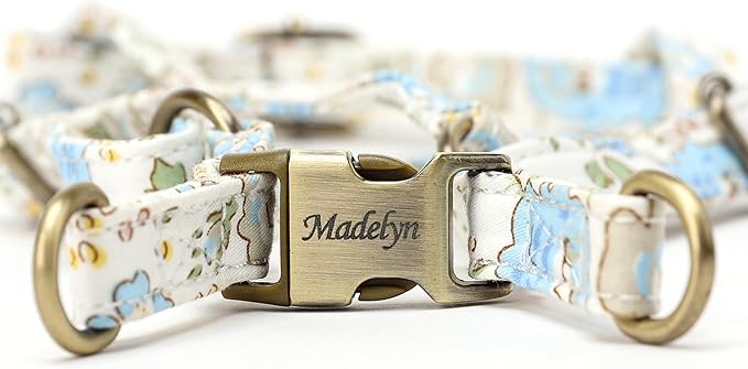 Angie and Allie Organic Cotton Personalized Step in Dog Harness,Custom Dog Halter Vests,Adjustable No Pull Canine Halter Harness for Small Medium Large Dogs