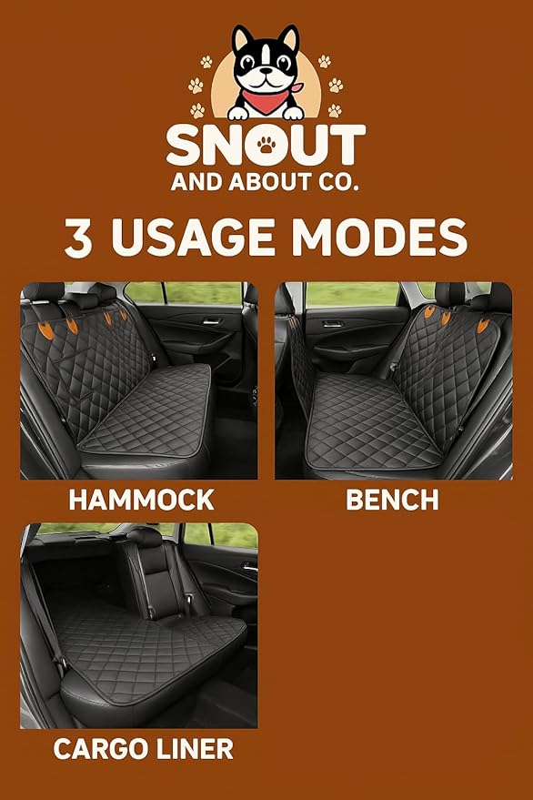 Snout & About Co. Deluxe Dog Car Seat - Secure and Cozy Travel Seat for Pets with Reinforced Safety Features