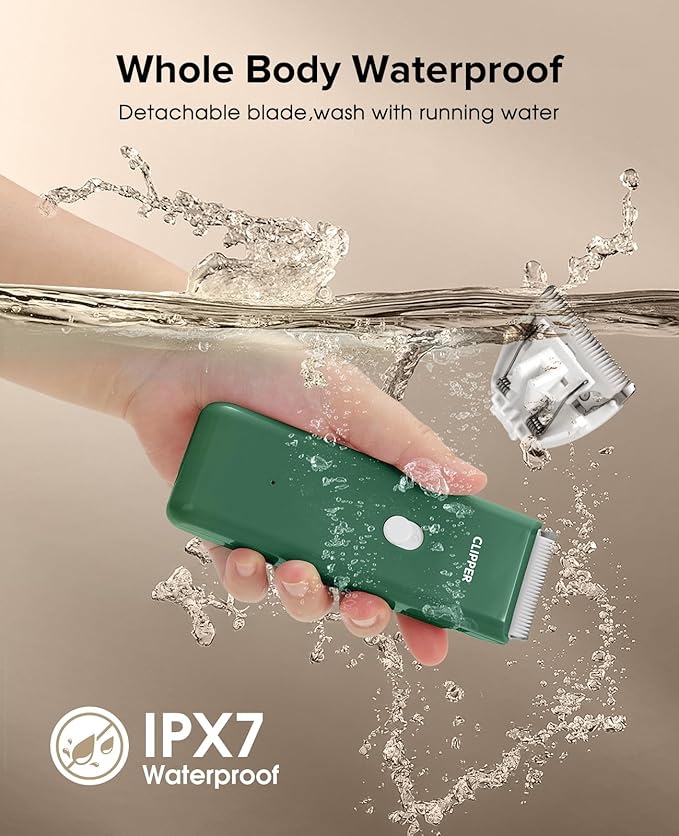 Upgrade Home Professional Dog Grooming Kit Clipper for Matted&Long Hair, Cordless Pet Shaver Low Noise USB Rechargeable for Cats, Small&Medium Dogs, Handy Pet Hair Grooming Trimmer, Green