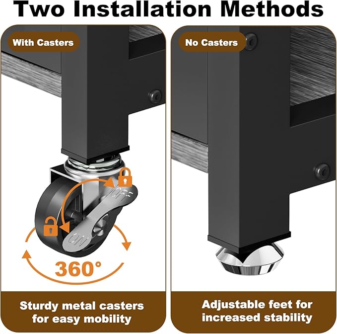 EasyCom 33"/27" Dog Crate Furniture with Name Tag, Heavy Duty Dog Kennel Indoor for Medium and Small Dogs, Double-Doors Sturdy Metal Dog Cage, Decorate House as TV Stand, End Table, Bedside Table