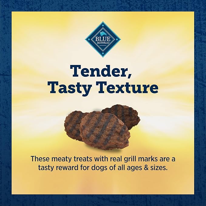 Blue Buffalo True Chews Dog Treats, Made in the USA with Natural Ingredients, Beef Burger Recipe, 10-oz Bag