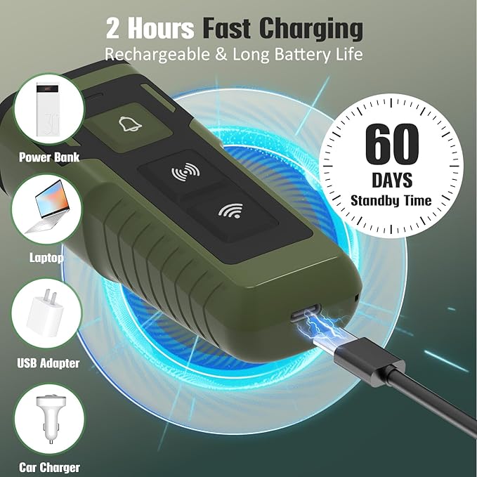 Dog Bark Deterrent Device Ultrasonic Anti-Barking Devices Up to 50FT Long Range & Rechargeable Dog Training Device Safe & Effective Portable Barking Control Devices for Dogs