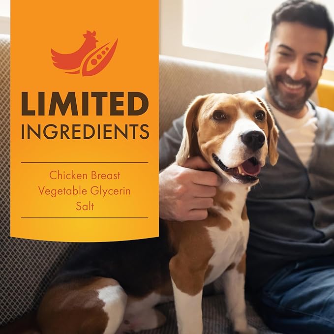 Dog Treats, Chicken Jerky for Dogs, Made with 100% Real Chicken Breast, 32 Ounces, Healthy, Easily Digestible, Long-Lasting, High Protein Dog Treat, Satisfies Dog's Urge to Chew