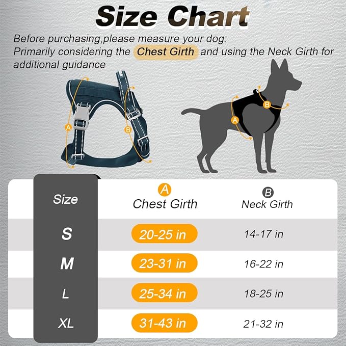 BARKBAY Service Dog Vest Tactical Dog Harness Medium Large Sized Dog Tags Personalized No Pull Adjustable Harness Reflective Working Training Easy Control Military Molle System(Legion Blue,S)