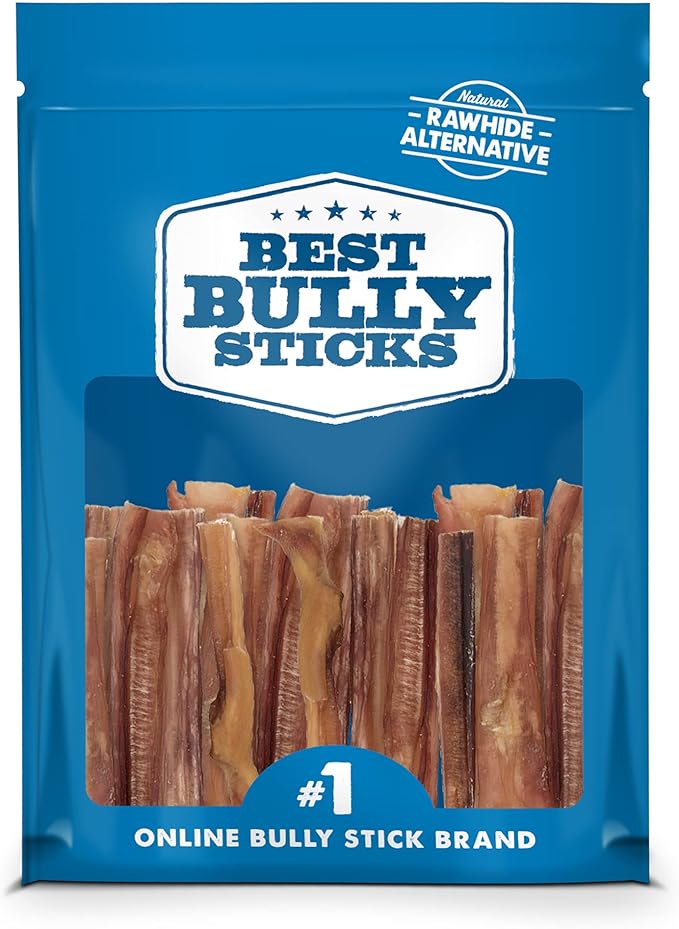 Best Bully Sticks 4 Inch Bully Sticks - 16 oz (Pack of 1) - 100% Natural Grass-Fed, Grain and Rawhide Free, Ideal for Small or Young Canines