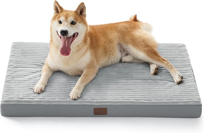 Bedsure Dog Beds Large Sized Dog- Orthopedic Pet Beds with Removable Machine Washable Cover, NOT Waterproof Egg Crate Foam Puppy Pad, Suitable for Pet Up to 50 lbs, 35"x22"
