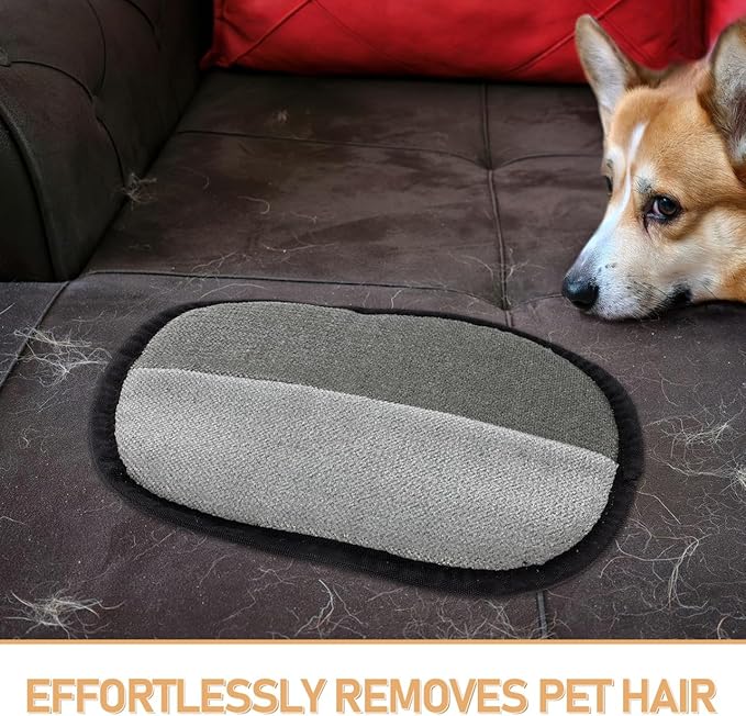 Veemoon Electrostatic Pet Hair Removal Glove, Wearable pet Hair Brush Glove Cat & Dog Grooming Tool - Washable Reusable - Suitable for Furniture Bed Sofa Clothes Carpet Car Seat (6.68 * 8.25 ")