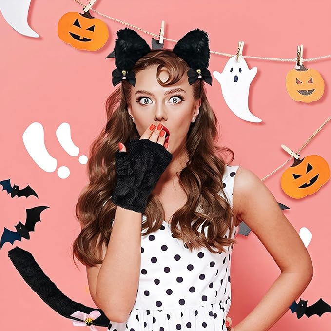 ONEPEACE Halloween Animal Costume Accessory Set for Halloween Party, Birthday, Christmas, Cosplay Animal Fancy Dress up