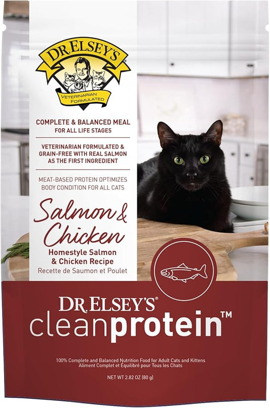 Dr. Elsey's cleanprotein Salmon & Chicken Homestyle Recipe All-Meat Pouch (Pack of 12)