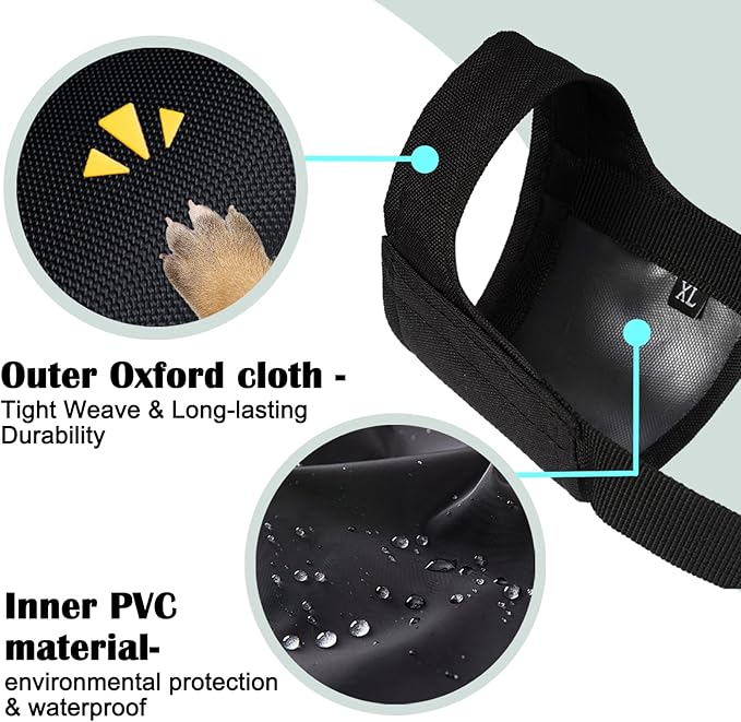 Mayerzon Short Snout Dog Muzzle for Small Medium Large Dog, Soft Muzzle for Chihuahua Shih Tzu American Bulldog for Grooming, Sturdy Oxford Mouth Guard Anti Biting Chewing