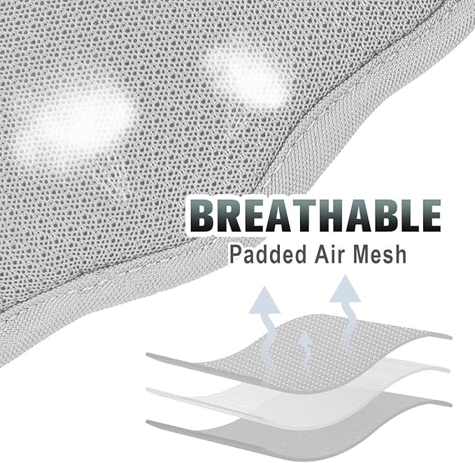 BARKBAY No Pull Dog Harness Large Reflective Dog Harness with Front Clip and Easy Control Handle for Walking Training Running with ID tag Pocket(Grey,M)