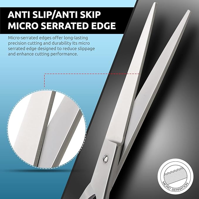 Hair Cutting Scissors, All Purpose 8 Inch Stainless Steel, Sharp Edge Blades, Dog Grooming Scissors, Hairdressing Texturizing Salon Razor Edge Scissor, Hair Shears for Barber Scissor