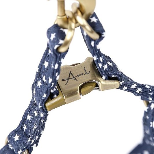 Angie and Allie Organic Cotton Personalized Step in Dog Harness,Custom Dog Halter Vests,Adjustable No Pull Canine Halter Harness for Small Medium Large Dogs