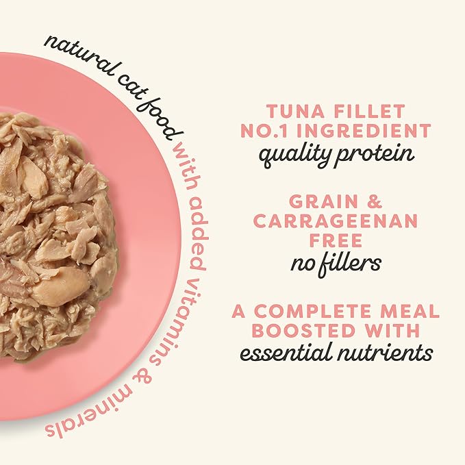 Applaws Vitality Wet Cat Food in Broth, Natural Cat Food with Added Vitamins & Minerals, Grain-Free, Carrageenan Free, Tuna Fillet & Salmon in Broth (24 Count, 2.47 oz Cans)