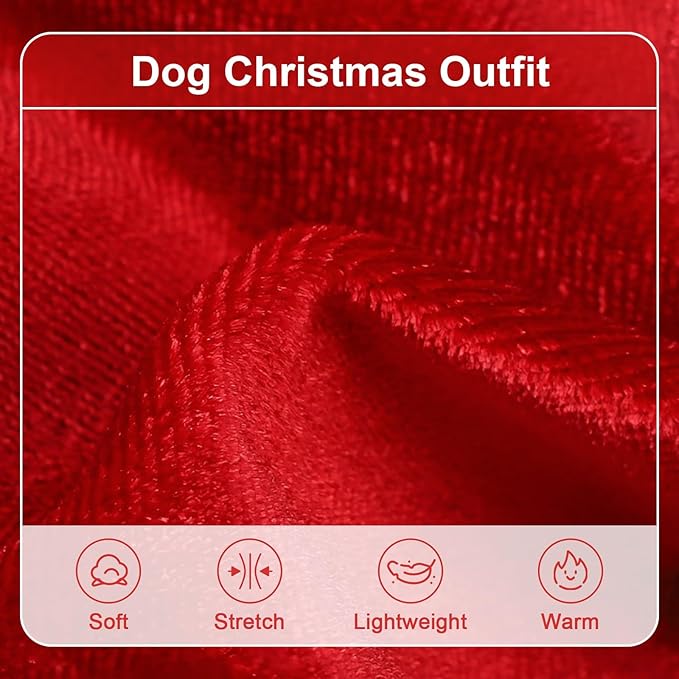 Dog Christmas Dress Light Up Pet Christmas Costume Outfit Fall Winter Puppy Sweaters for Small Dogs Girl Cat Clothes Pet Apparel