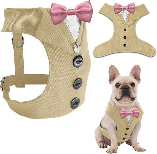 AVERYDAY Dog Tuxedo for Wedding Outfit, Dog Suit and Tie Costumes for Birthday, Halloween, Cosplay, Christmas Party, Pet Formal Wear with Bowtie, Tux for Medium Large Dogs, Bulldog, Labrador, Husky