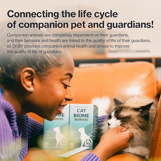 Dr.by Cat Biome Probiotics Feline Diarrhea Treatment Anti Diarrhea Relief Sensitive Stomach Support Kitten Probiotic Lickable Churu Supplement for Digestion Immunity Gut Health 30 Tubes