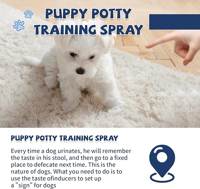 Potty Training Spray for Dogs,Puppy Potty Training Spray,Address Canine Inappropriate Elimination Habits | Proven HousebreakiHousebreng Methods for Indoor & Outdoor Environments 3.51 Oz