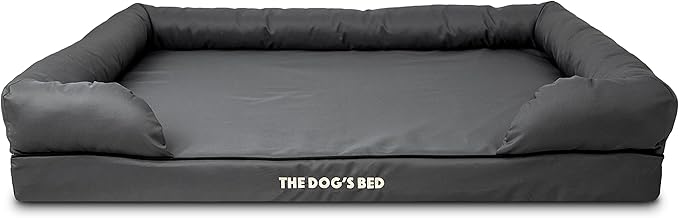 The Dog’s Bed, Dog Bed XXL Grey, Memory Foam, Pain Relief: Arthritis, Hip & Elbow Dysplasia, Post Surgery, Lameness, Supportive, Calming, Waterproof Washable Cover