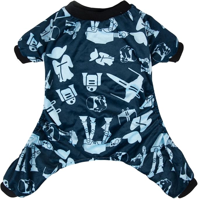 CuteBone Small Dogs Outfit Soft Puppy Onesies Pjs Dog Pajamas Pet Coat Cat Apparel Comfy Doggie Jumpsuit Bodysuit for All Seasons P47L