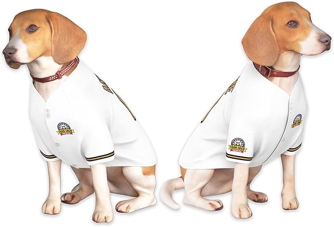 Custom Dog Baseball Jersey with Name Number Logo for Small Pet Dogs-Personalized Dog Shirts