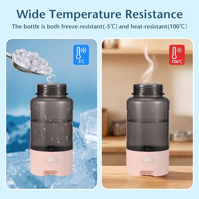 50oz Dog Water Bottle with Handle - Portable Pet & Human Water Dispenser for Hiking, Camping, Travel - Leakproof, BPA-Free, Outdoor Puppy Essential for Walking, Park, Beach (Pink)